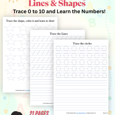 Pre-writing skills – tracing lines, arcs, and basic shapes