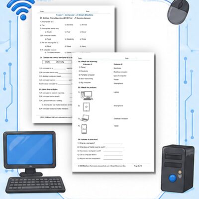 Computer a smart machine | class 1 & 2 | q & a + answer key worksheet