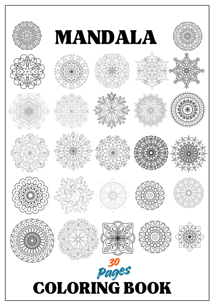 printable mandala coloring pages for relaxation & creativity