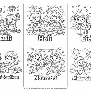 ultimate festival coloring pages bundle | diwali, holi, christmas, eid, raksha bandhan & navratri printable pack for kids & adults