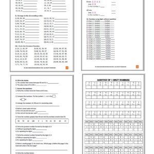grade 1 math workbook – number names, missing numbers, addition & more