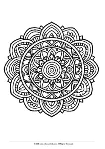 printable mandala coloring page