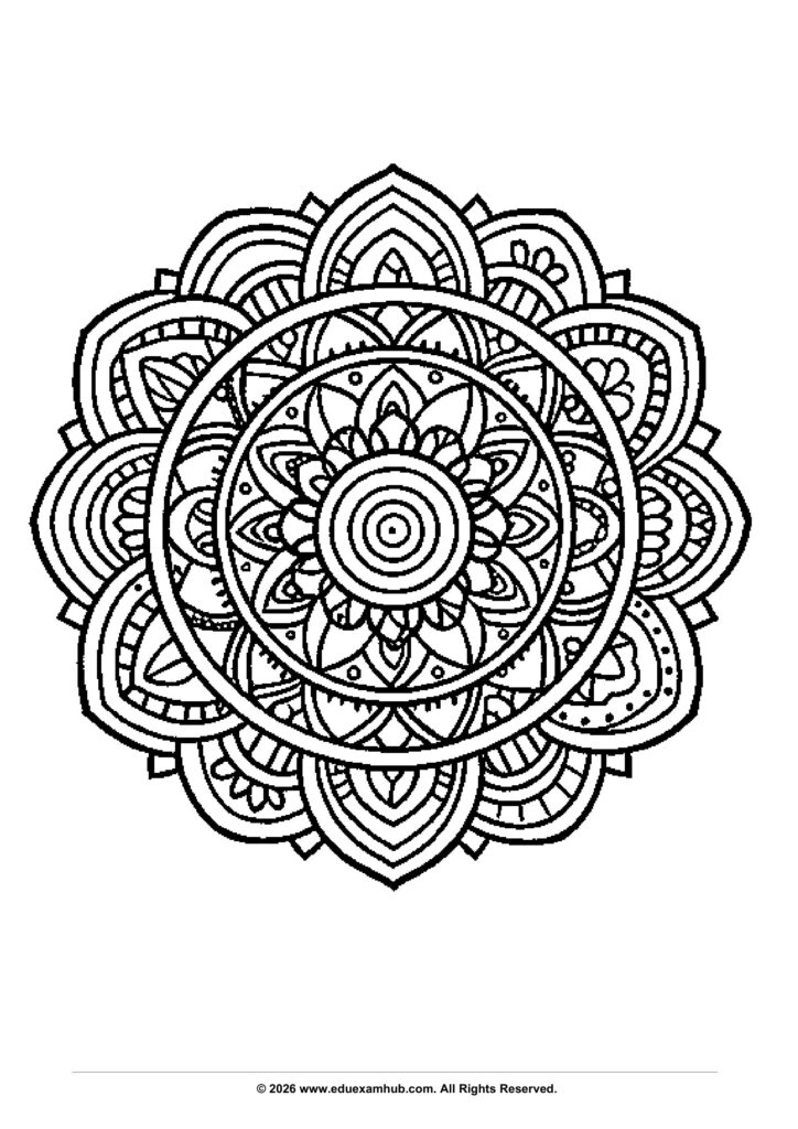 printable mandala coloring page