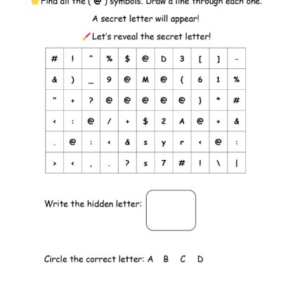 Reveal the hidden capital letter