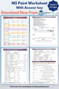 Grade 3 MS Paint Worksheet