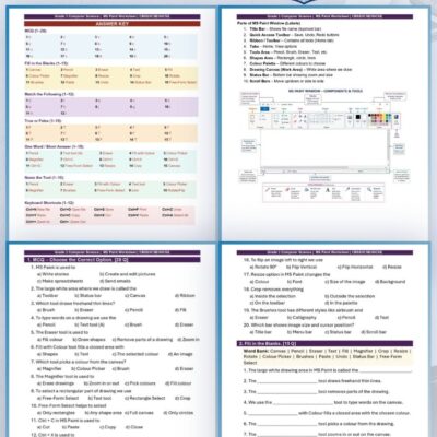 Grade 3 MS Paint Worksheet