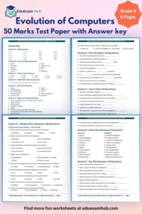 Evolution of computers test paper