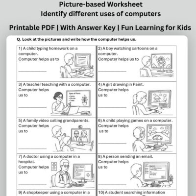free uses of computer activity pdf | grade 1 & 2