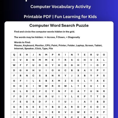 free computer word search puzzle | grade 1 4