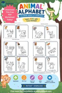 free 26 alphabet animal activities for kids