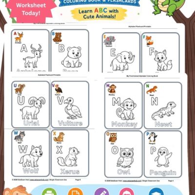free 26 alphabet animal activities for kids