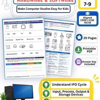grade 3 computer hardware & software worksheet