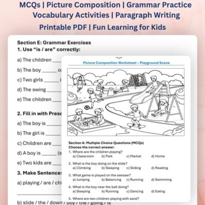 free picture composition worksheet | 5 pages pdf printable