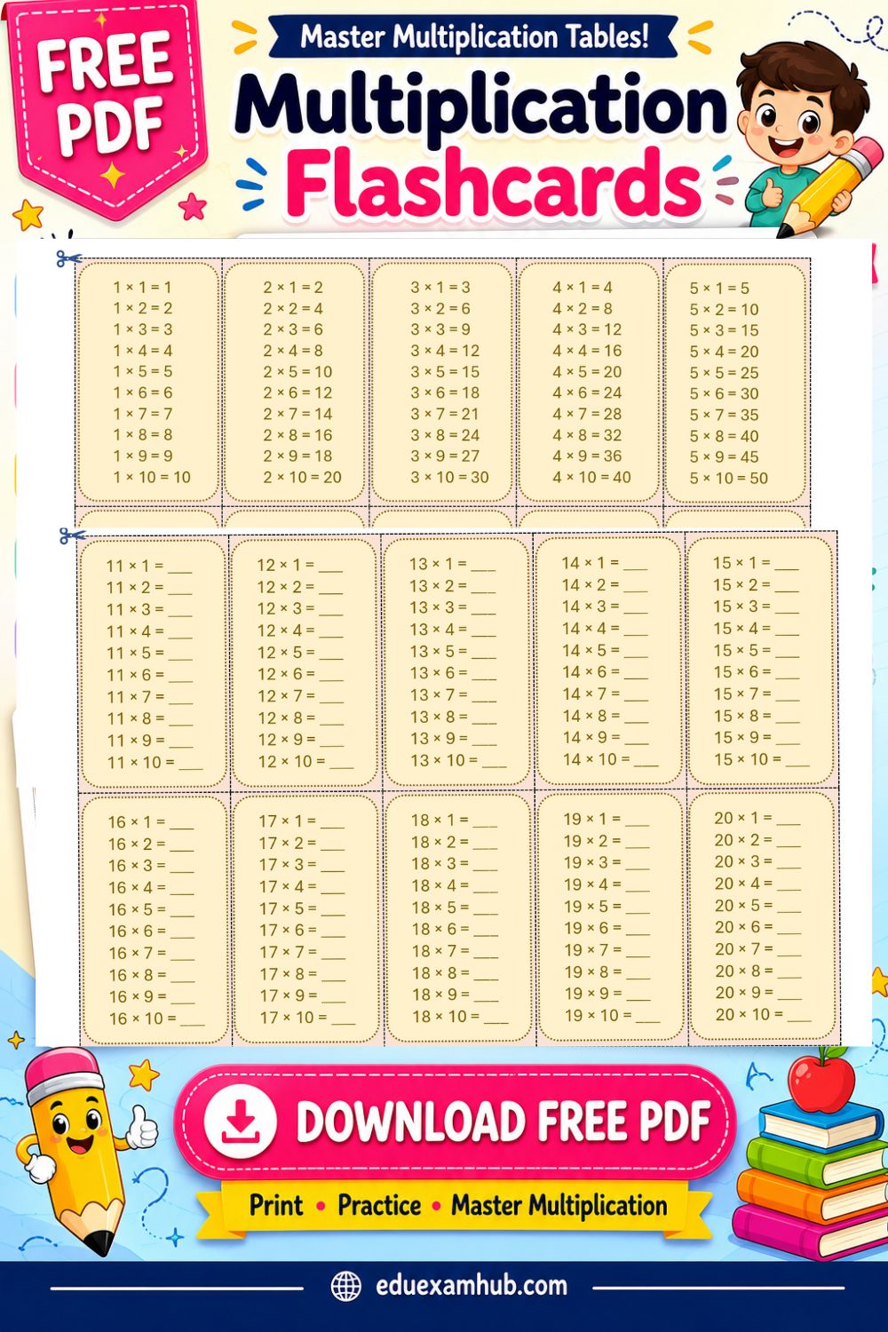 Free Tables 1 to 30 multiplication flashcards & practice worksheets pdf free tables 1 to 30 multiplication flashcards & practice worksheets pdf