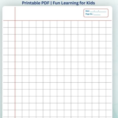 free math notebook page | 1 page pdf printable