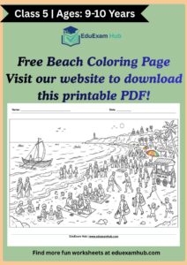 beach coloring page