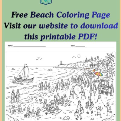 beach coloring page