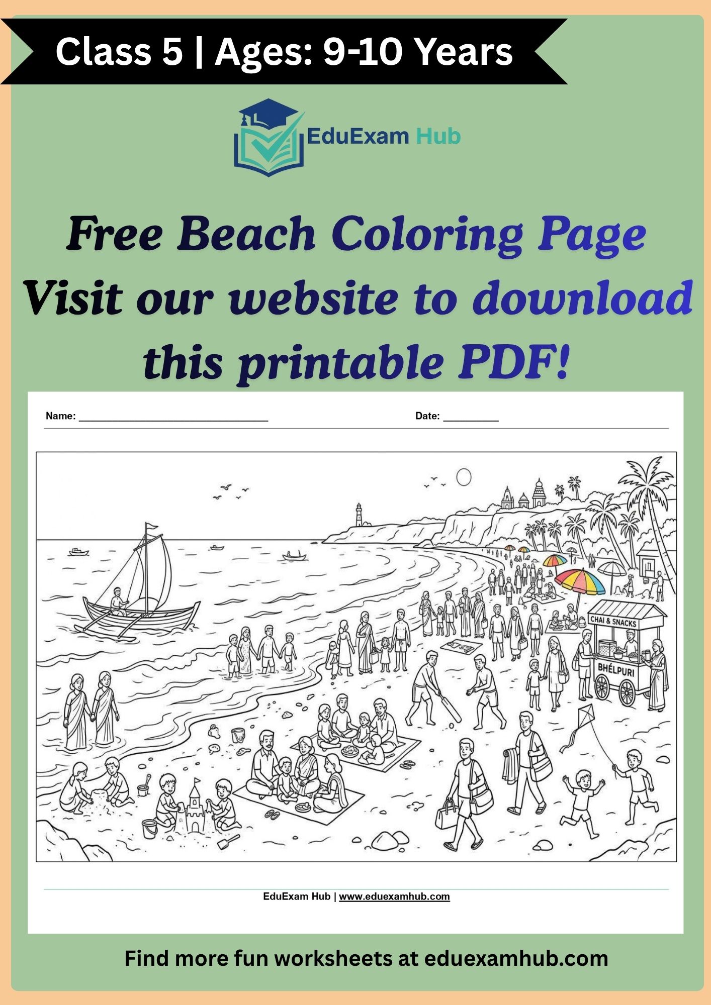 beach coloring page beach coloring page