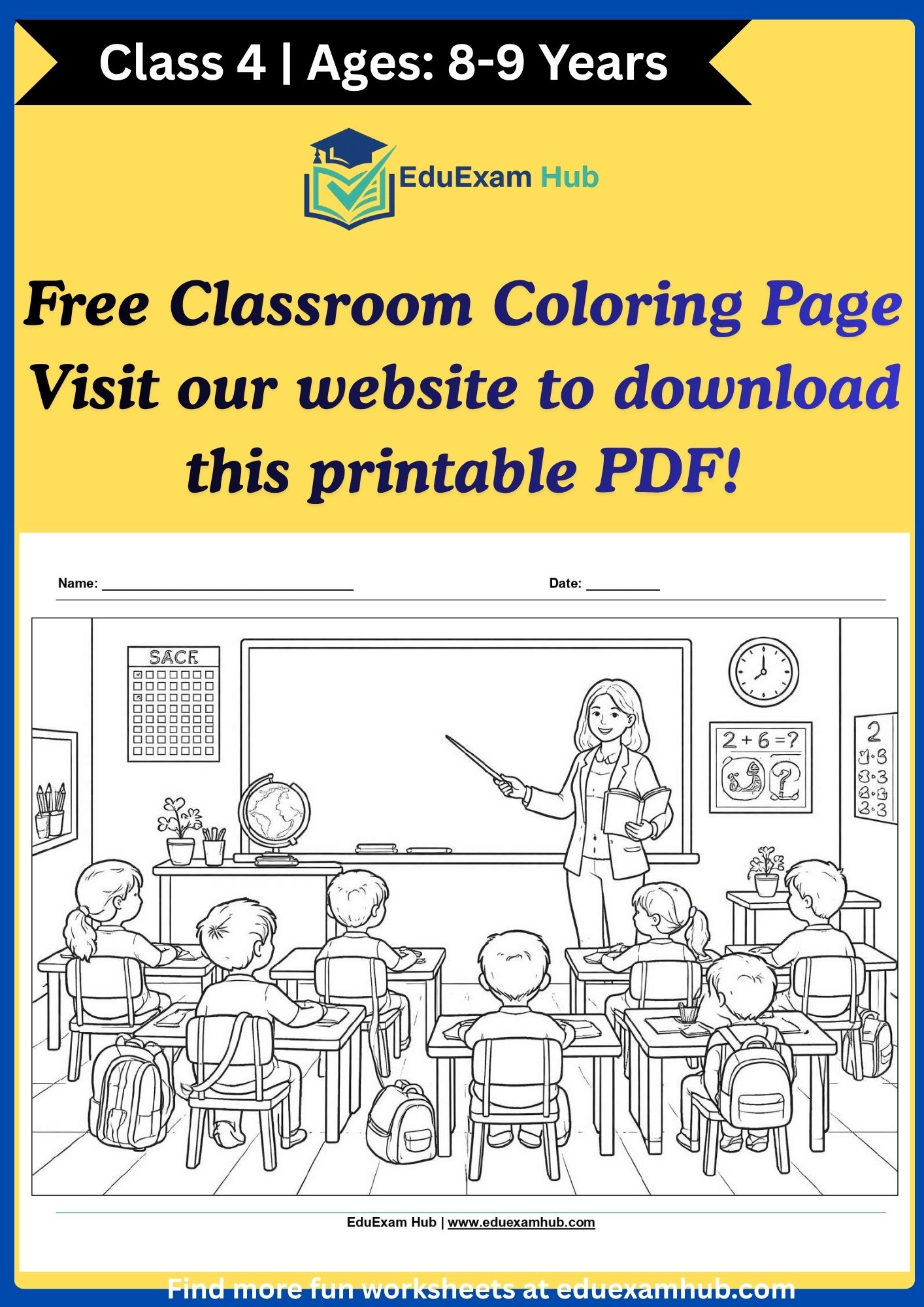 classroom coloring page classroom coloring page