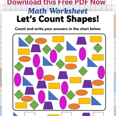 grade 1 count shapes worksheet