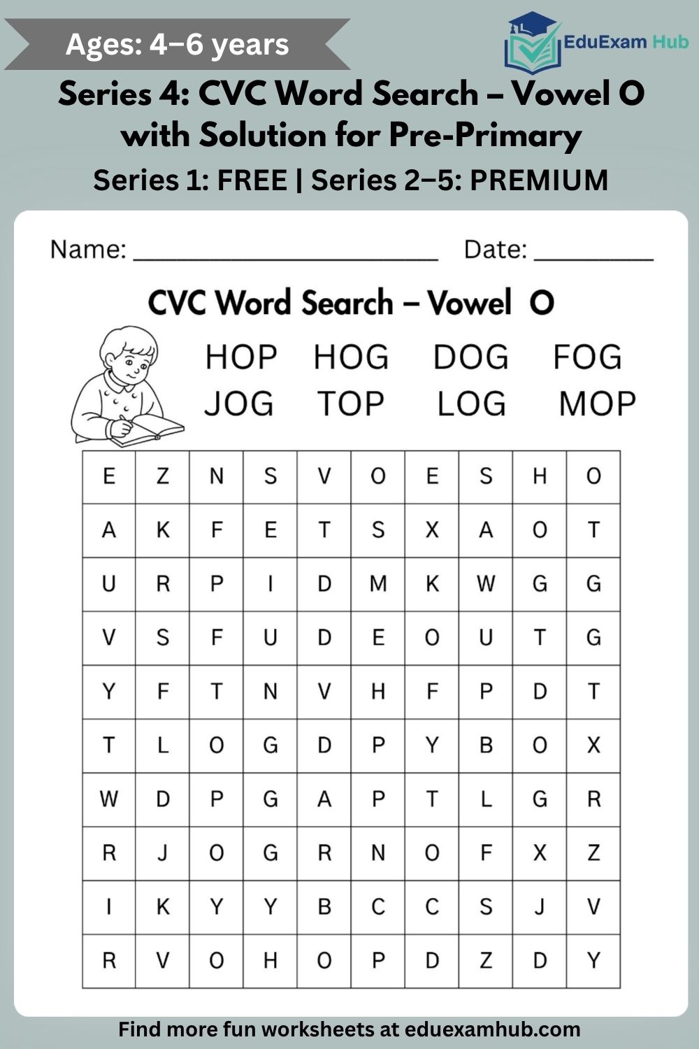 cvc word search – vowel o cvc word search – vowel o