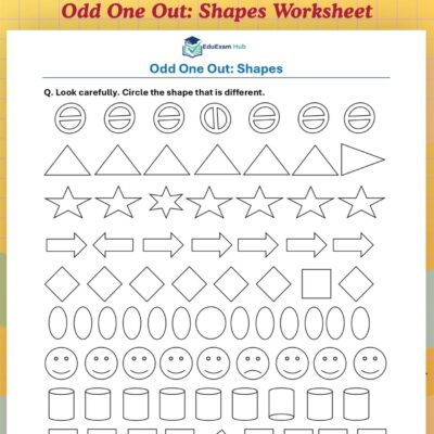 odd one out shapes worksheet for preschool