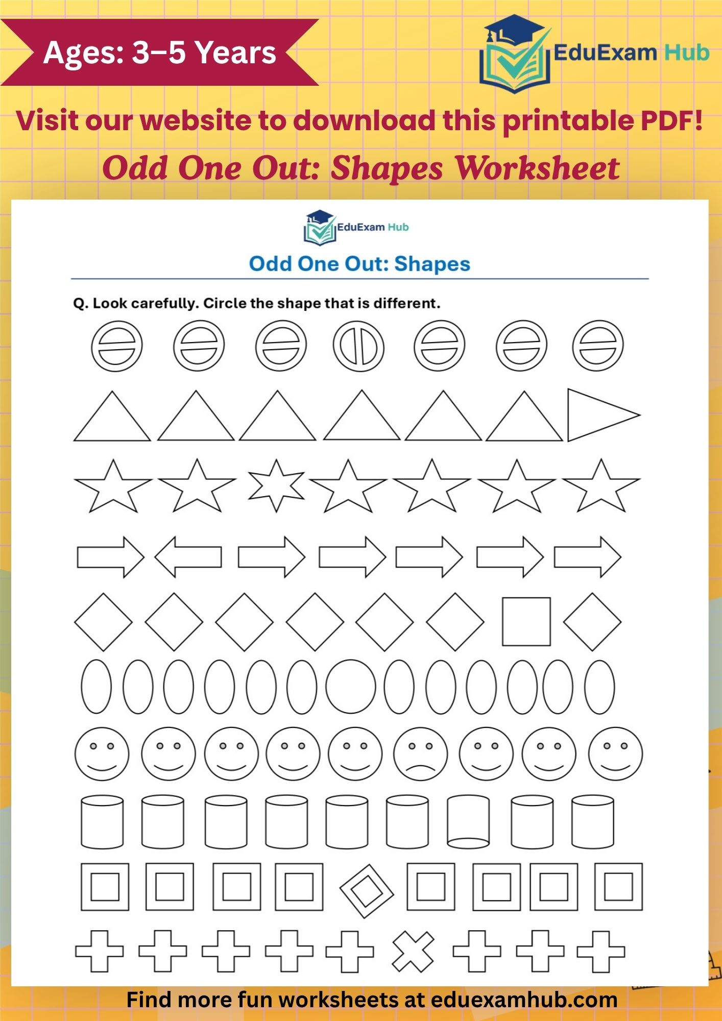 odd one out shapes worksheet for preschool odd one out shapes worksheet for preschool