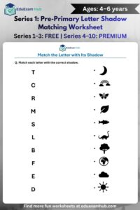 series 1 letter shadow matching