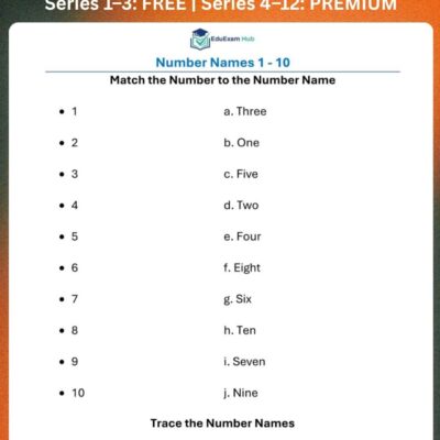 series 1 pre primary number names 1–10