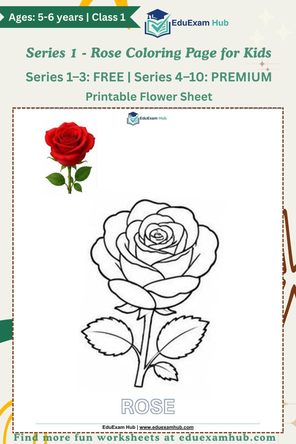 series 1 rose coloring page series 1 rose coloring page