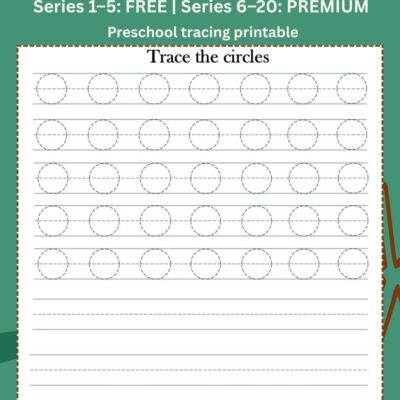 series 13 circle shape tracing worksheet