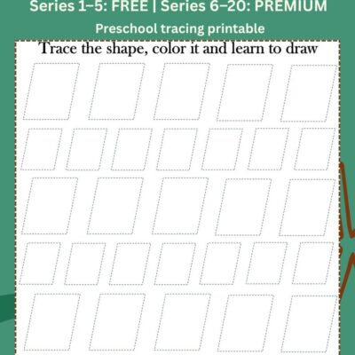 series 19 parallelogram shape tracing worksheet