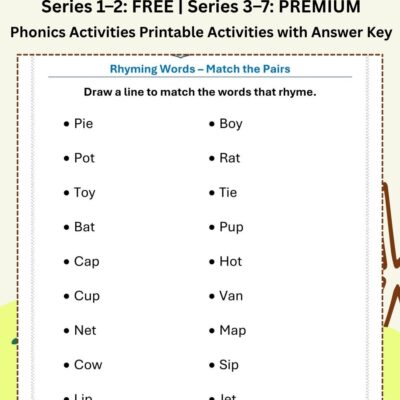 series 2 match the rhyming words worksheet