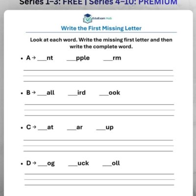series 2 missing beginning letters a–e