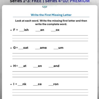 series 3 missing beginning letters f–j