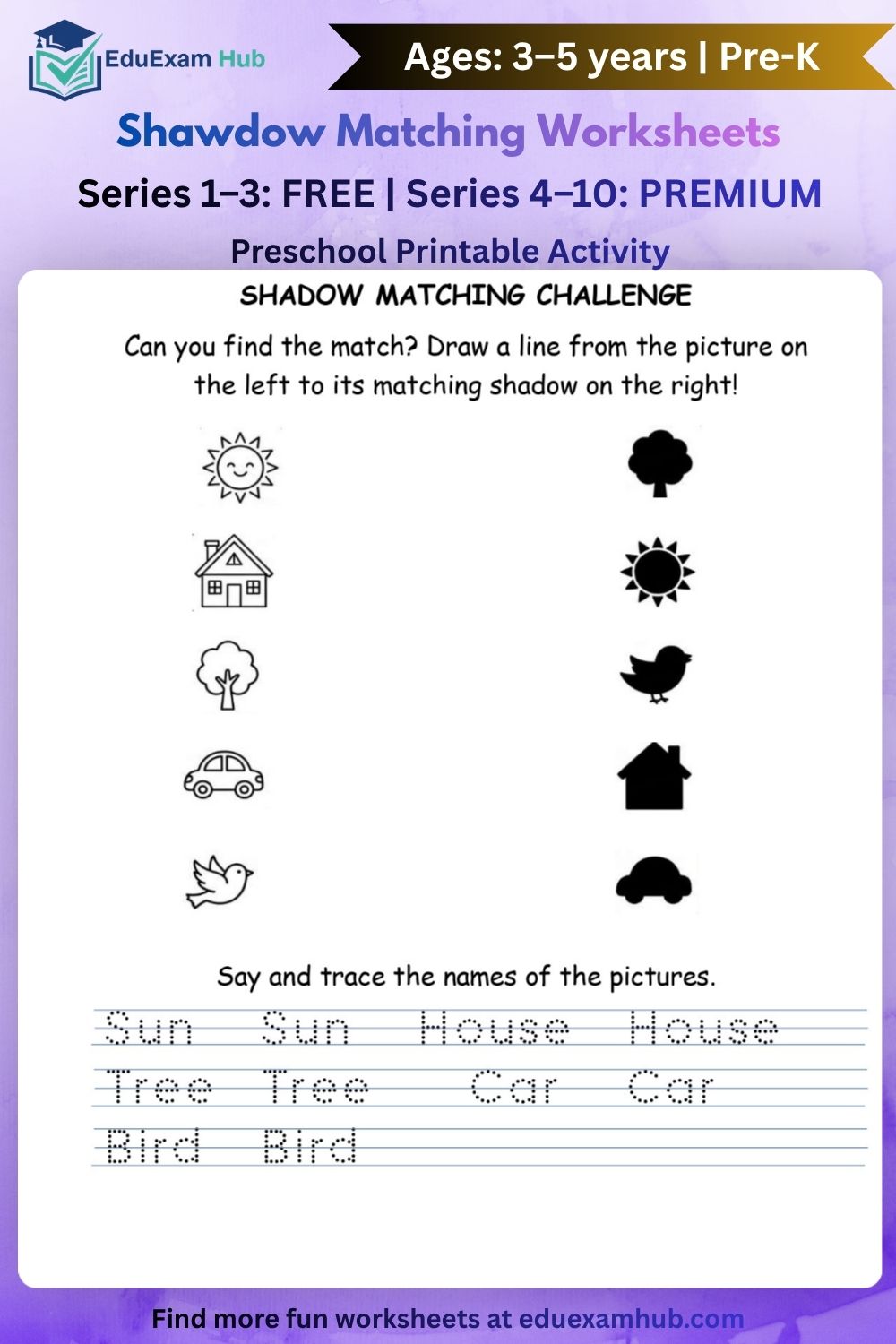 series 3 picture shadow matching worksheet series 3 picture shadow matching worksheet