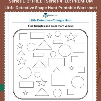 series 4 triangle hunt printable worksheet
