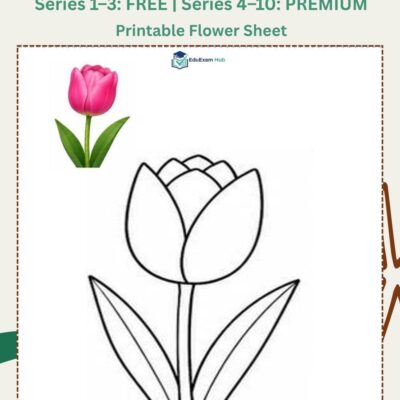 series 4 tulip coloring page