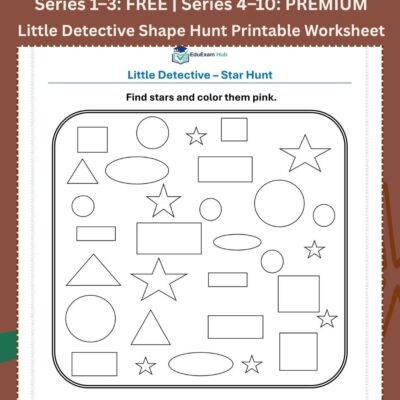 series 6 star hunt printable worksheet