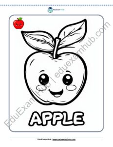 apple coloring page