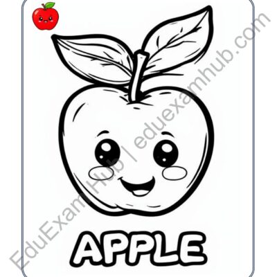 apple coloring page