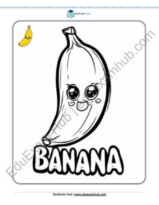 banana coloring page