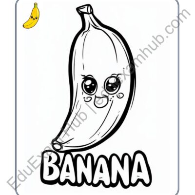 banana coloring page