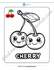 cherry coloring page