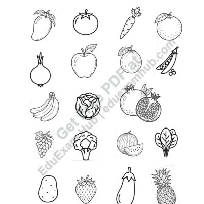 class 1 find the vegetables worksheet