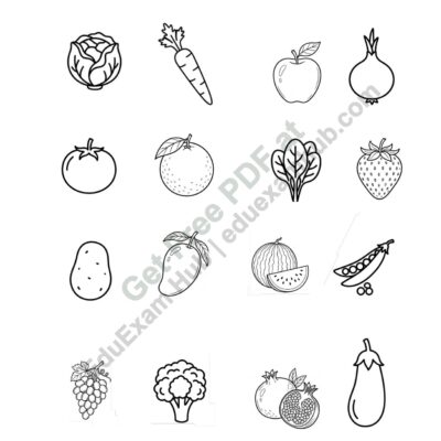 class 1 hindi find 10 vegetables worksheet pdf
