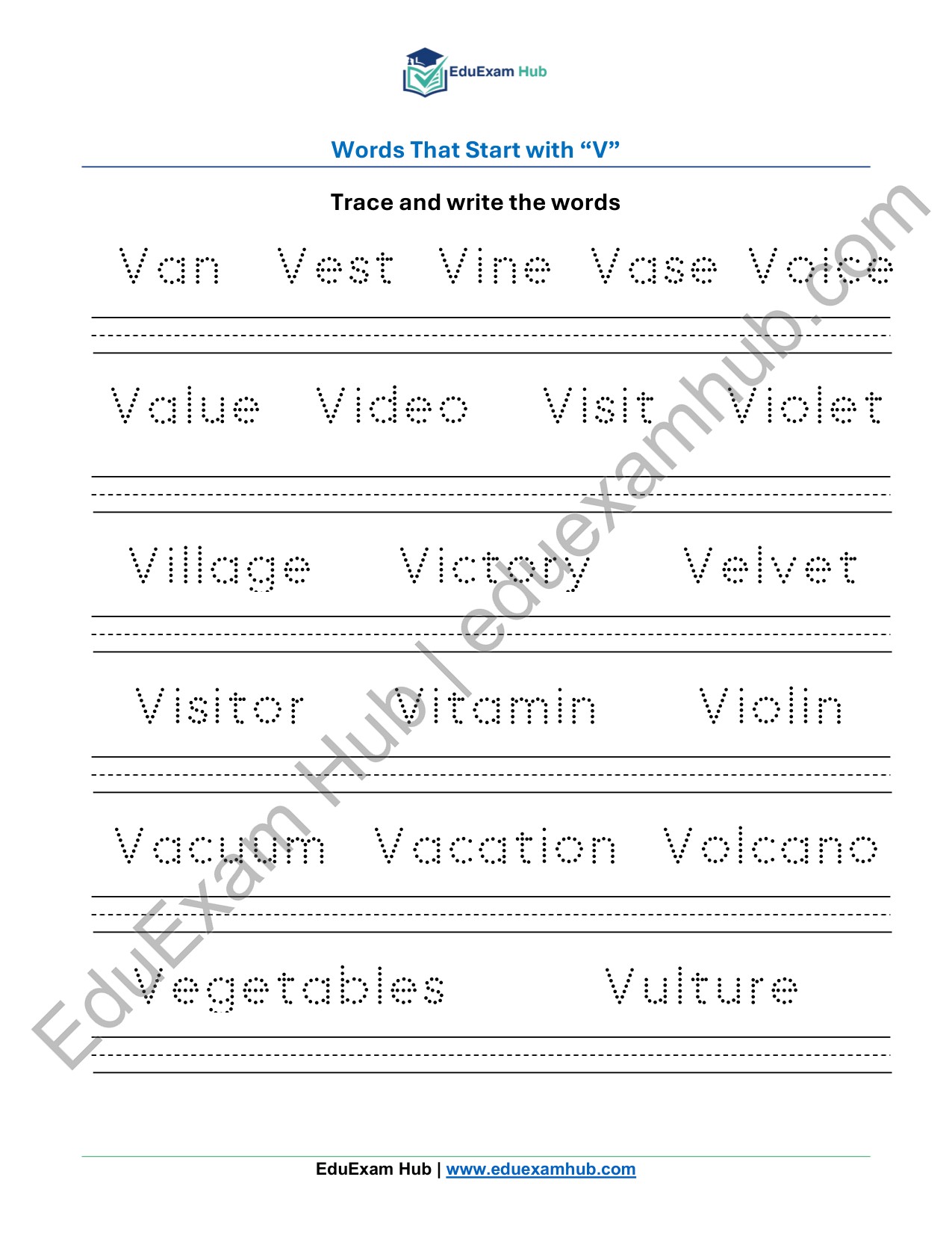 class 1 letter v vocabulary tracing worksheet class 1 letter v vocabulary tracing worksheet