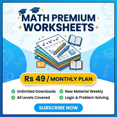 Class 1 Math Premium Worksheets