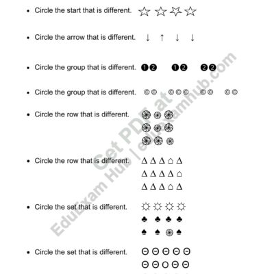 find the different one – visual logic