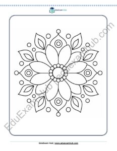 flower mandala coloring page